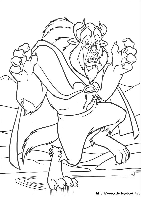 Beauty and the Beast coloring picture